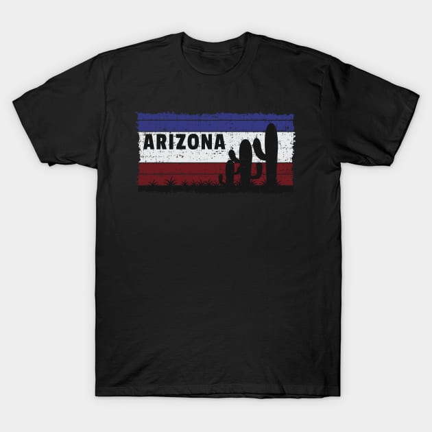 Arizona USA State Cactus Phoenix Grand Canyon Sedona Monument Valley Design Gift Idea T-Shirt by c1337s